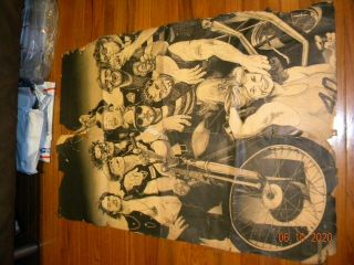 1 Vintage 1967 Hells Angels Biker Bob Dara Poster 28 " X 41 " Pp Ny