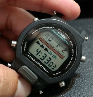 Vintage Casio G - Shock Dw - 6600 200m Illuminator Diver Lcd Watch