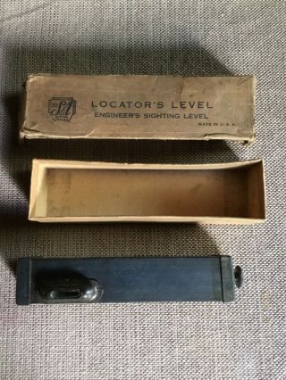 Vintage Usa 1950’s Swift & Anderson Hand Sighting Level With Directions