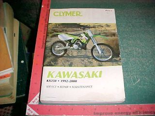 1992 Thru 2000 Kawasaki Kx250 Clymer Print Service Manualvery Good