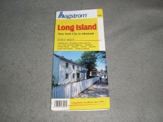 Long Island York Hagstrom Road Map Highways Nyc - Montauk Large Fold - Out 2001