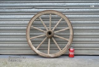 Vintage Old Wooden Cart Wagon Wheel / 58 Cm - 8 Kg - Delivery