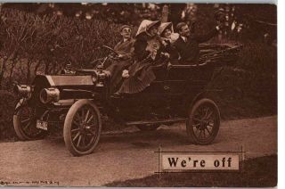 Postcard Vintage Car Nj 1909 License Plate C1910 - 1919 Entitled We 