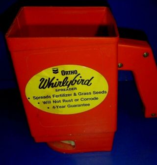 Vintage Ortho Whirlybird Multi - Purpose Grass Seed Fertilizer Spreader Usa