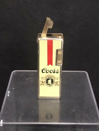 Vintage 70’s Collectible Coors Beer Lift Arm Lighter / Beer Advertising /