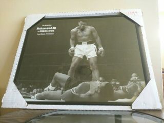 Framed Muhammad Ali Vs Sonny Liston 25th May 1965 Poster