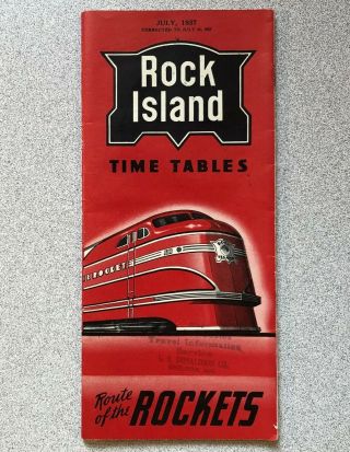 1937 Rock Island Time Tables • Railroad Timetables •