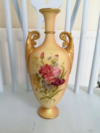 Antique Royal Worcester Blush Ivory Vase
