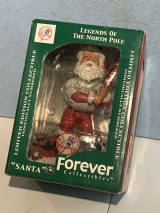 Nib York Yankees Nyy Legends Of The North Pole " Santa " Forever Collectibles