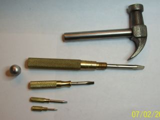 vintage GAM Mfg.  Co. ,  hammer with nesting screwdrivers,  7.  4 ounces,  USA 2
