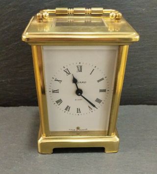 Brass Bayard 8 Day Carriage Clock Made In France