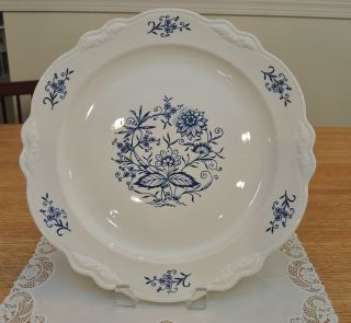 Vintage Blue And White Homer Laughlin Dresden Dinner Plate Or Platter