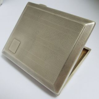 Lovely English Antique Art Deco 1926 Solid Sterling Silver Cigarette Case