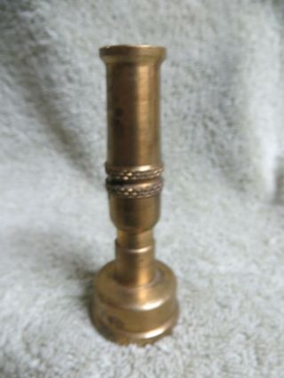 Vintage Solid Brass Made In Italy Garden Hose Adjustable Spray Nozzle