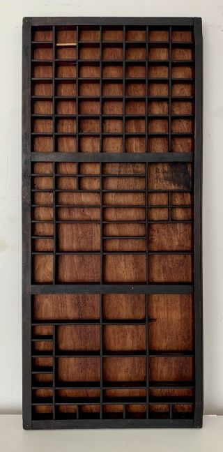 Vintage Wooden Printers Letterpress Type Case Tray Curios Display 3