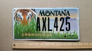 License Plate,  Montana,  Specialty: Zoo Montana,  Tiger On The Prowl,  Axl 425