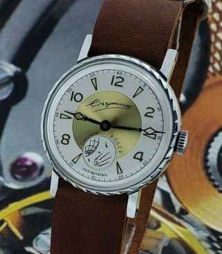 Wristwatch Sputnik Soviet Vintage Watch Pobeda 2602 Ussr Dial Satellite Rotation