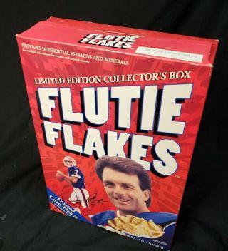 Vintage 1999 Buffalo Bills Doug Flutie Flakes Promo Cereal Box Near Mint/empty
