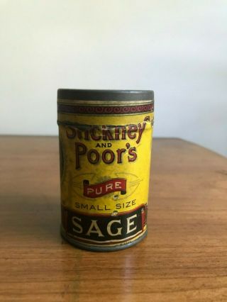 Vintage Spice Tin Stickney And Poor 