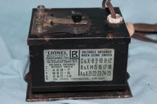 Vintage Lionel 110 Volts 60 Cycles 75 Watts Multivolt Transformer Type B