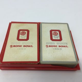 Vintage 1969 Ohio State Buckeyes Rose Bowl Playing Cards In Case With Jokers