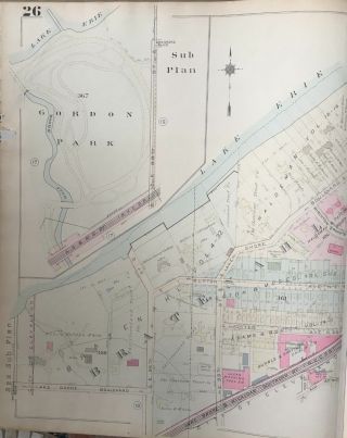 1921 G.  M.  Hopkins Cleveland,  Ohio Gordon Park Lake Erie - Elk Av N.  E.  Atlas Map