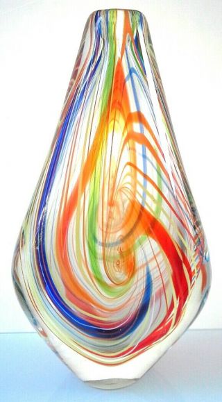 Xl Murano Teardrop Glass Vase - 30cm