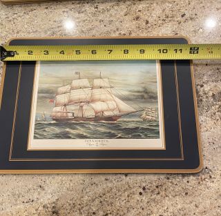 Vintage Pimpernel Clipper Ships 4 Placemats Made In England 3