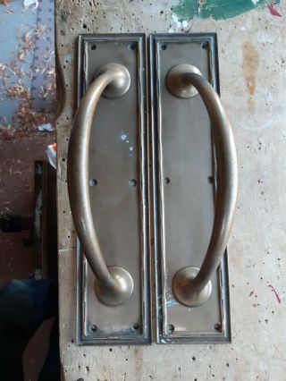Large Brass Door Pull Handles Vintage Reclaimed