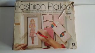 Vintage Toltoys Fashion Plates Drawing Kit 1978 Kit Tomy Box