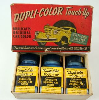 Vintage Nos Dupli - Color Touch - Up Paint 1941 Chevrolet Constitution Blue - 3 Boxed