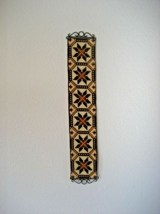 Vintage Klokkestreng Wool Tapestry Bellpull Denmark Wall Decor Folk Art 25