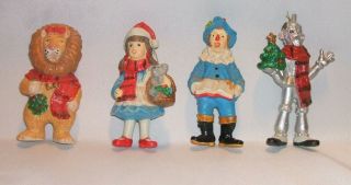 Set 4 Vintage Wizard Of Oz Christmas Ornaments 4 " Kurt Adler 1989 No Box
