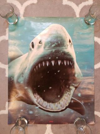 Vintage 1975 Jaws Movie Poster 23 X 28