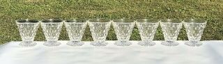 Set Of 8 - Vintage Fostoria American 2 - 7/8 " 3oz Footed Oyster Cocktail Glasses