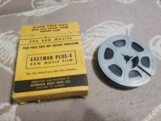 Vintage Home Movie Film Reel 8mm Eastman Plus X,  B & W,  1957 Hunting Pacheco Ca?