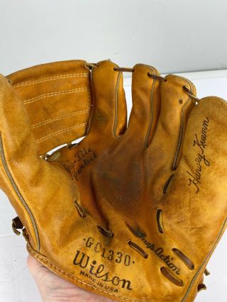 Vtg 1950s Harvey Kuenn Wilson Baseball Glove Mitt Detroit Tigers 10x All Star