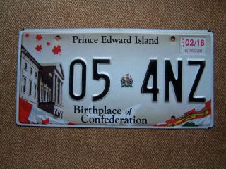 2016 Prince Edward Island License Plate.  115 Grams