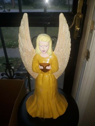 Vintage Outdoor Poloron Angel Christmas Blow Mold