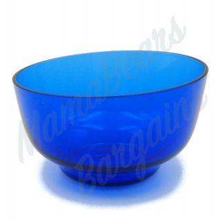 Vintage Small 3 Inch Blue Cobalt Glass Bowl Or Salt Cellar Insert