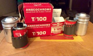Vintage Gaf Anscochrome T/100 35mm Film For Color Slides,  20 Exp,  Expired 1968
