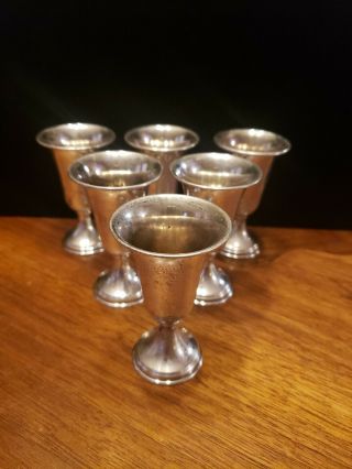 Set Of 6 Sterling Silver 925 Cordials Glasses 127 Grams Scrap Or Not