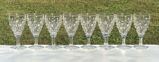 Set Of 8 - Vintage Fostoria American 4 1/2 " 2.  5oz Footed Wine Glasses