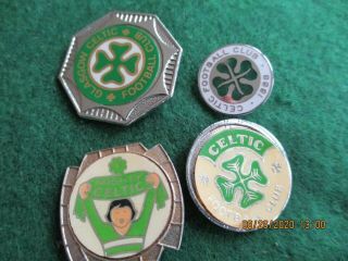 Celtic Fc Vintage 1970s 80s Insert Type Badge Brooch Pin In Gilt & Enamel.  66 -