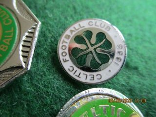 CELTIC FC Vintage 1970s 80s insert type badge Brooch pin In gilt & Enamel.  66 - 2