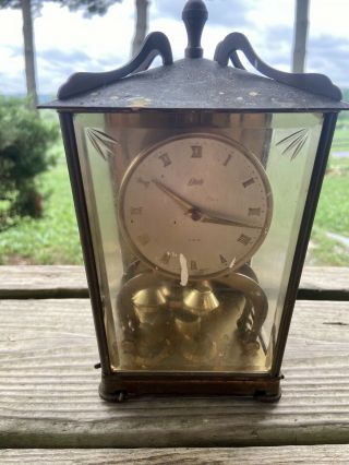 Vintage Brass German Schatz 400 Mantle Clock
