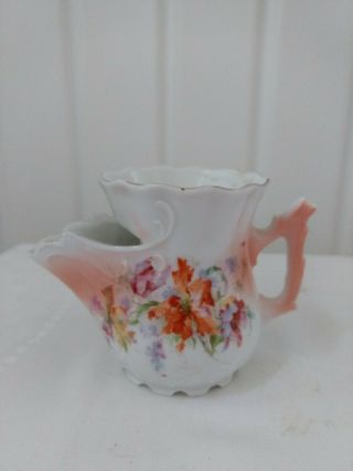 Vintage Porcelain Scuttle Floral Shaving Mug