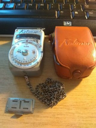 Kalimar Vintage Exposure / Light Meter With Leather Case Model A - 1