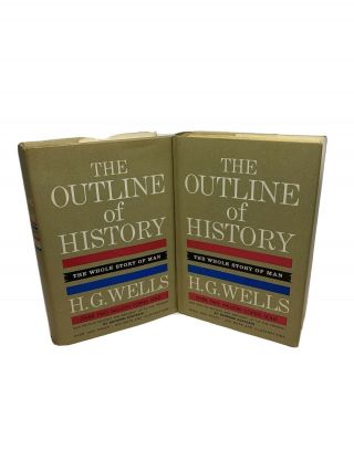 Hg Wells The Outline Of History Vintage Books 1961 V 1 & 2 Vinta