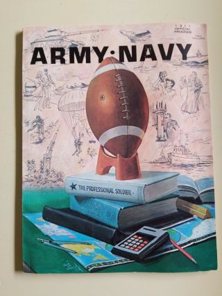 1977 Army Navy Football Program From The Game F - 14 Back Cover